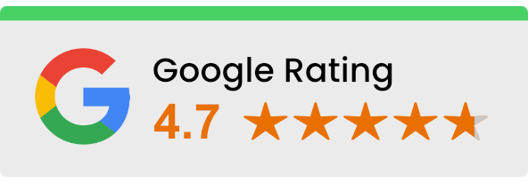 Google 4.7 star rating badge